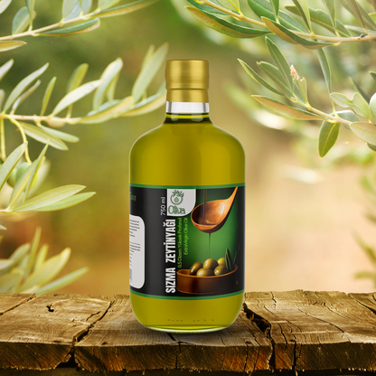2025_2026 Kasım Ayı Naturel Soğuk Sıkım Olgun Hasat Premium Zeytinyağı 750 Ml. Cam Şişe